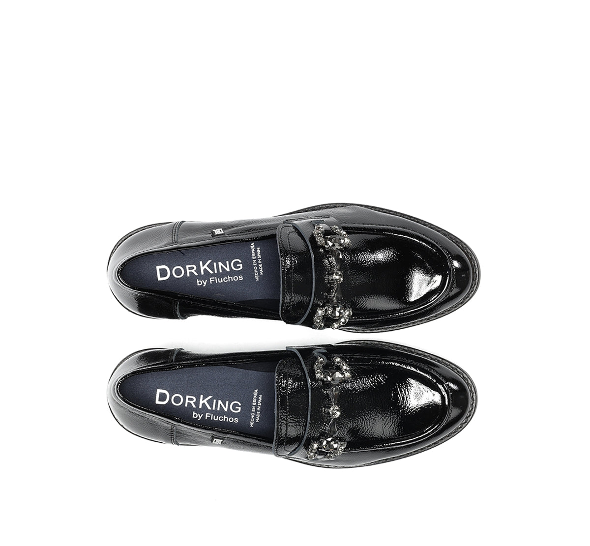 Dorking by Fluchos Harvard D9118 mocassin femme noir