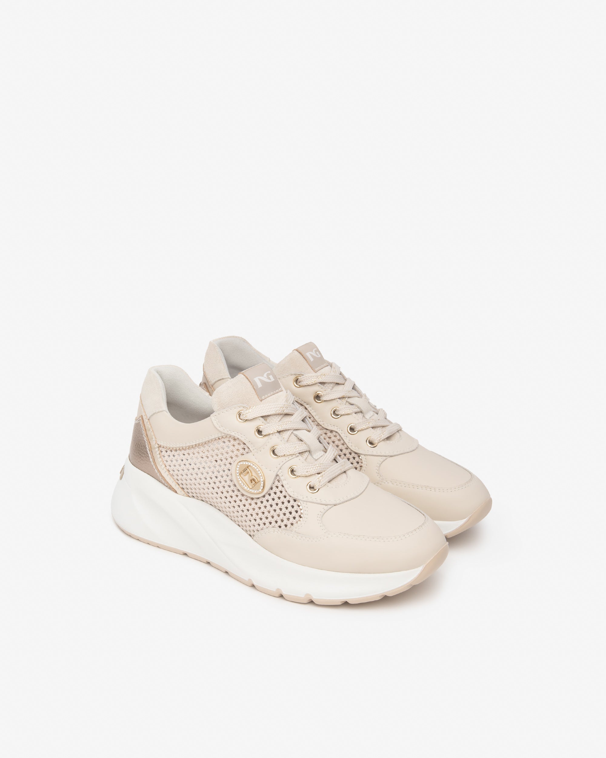 Nero Giardini Sneakers basket cuir femme toile 35-41