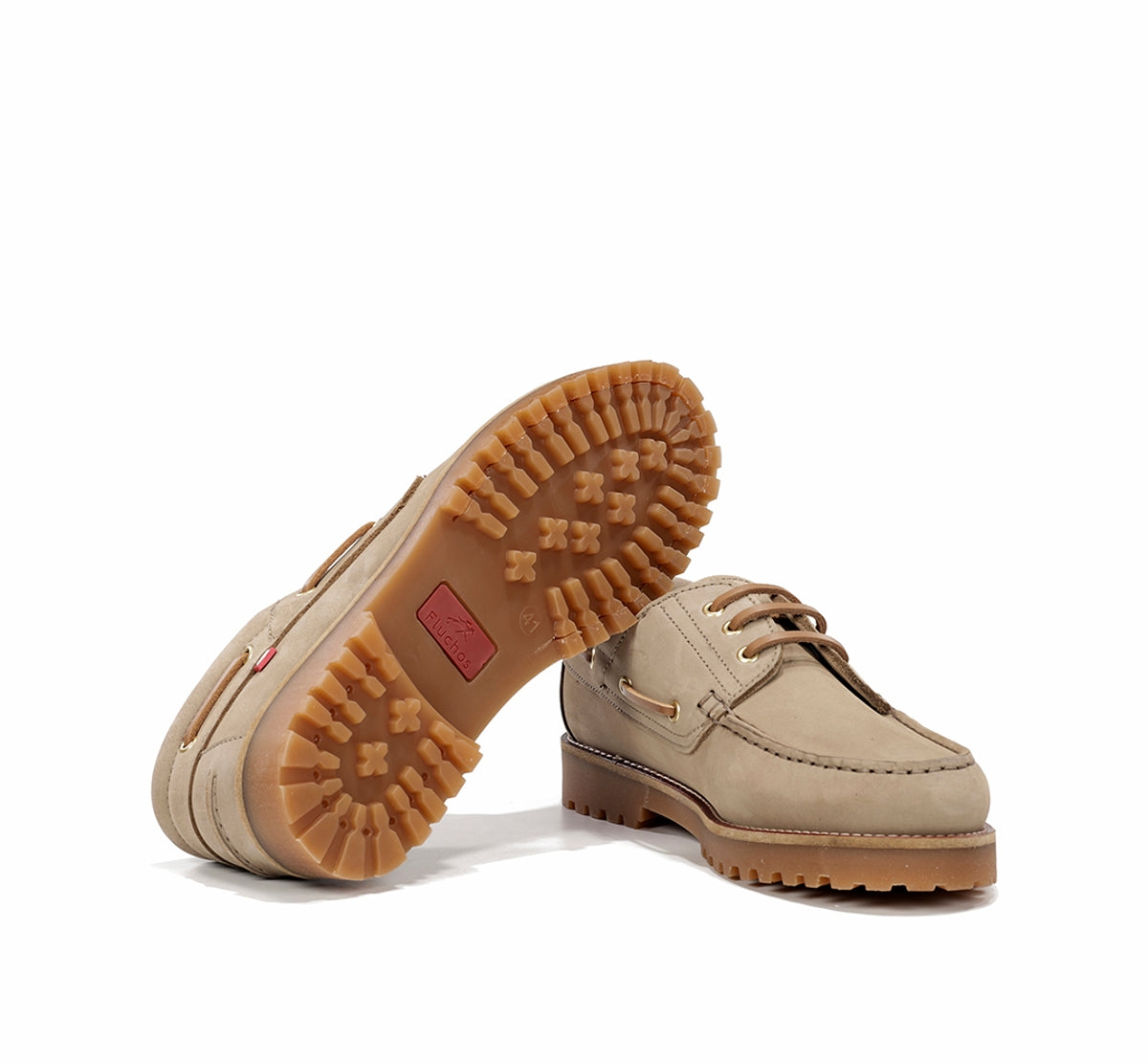 Fluchos Scott F0054 chaussure bateau taupe homme