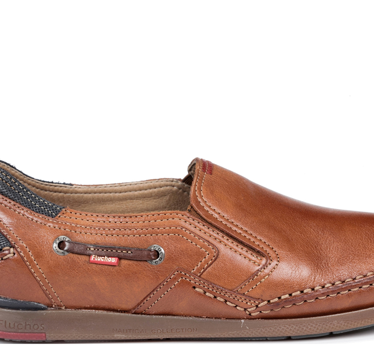 Fluchos Mariner 9883 slip-on homme marron sans lacet