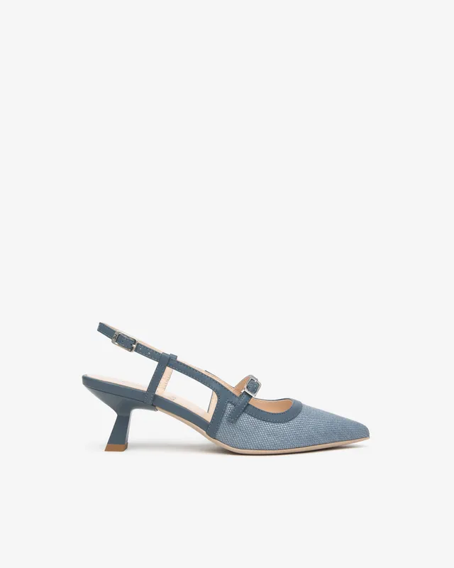 Nero Giardini Slingback escarpins femme cuir tissu