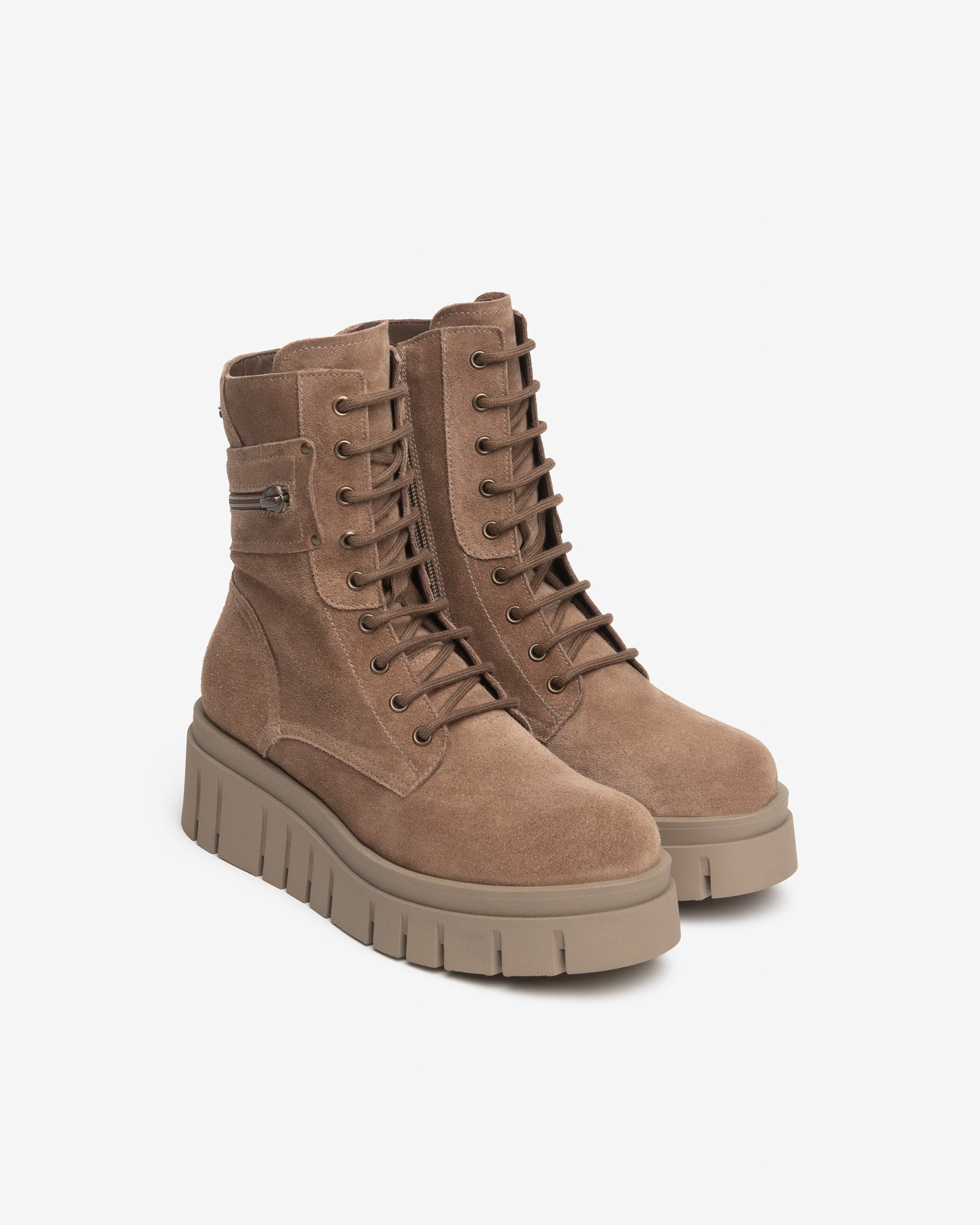 Nero Giardini Combat Boots rangers femme daim plateforme