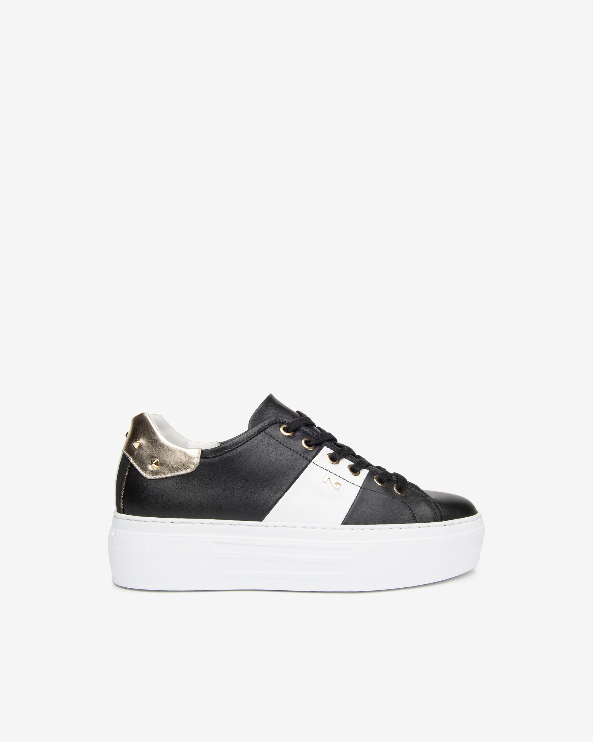 Nero Giardini Sneakers baskets cuir femme platine