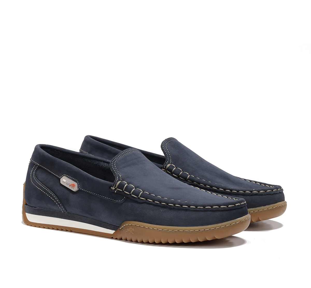 Fluchos Bruno F2432 mocassins bleus cuir homme