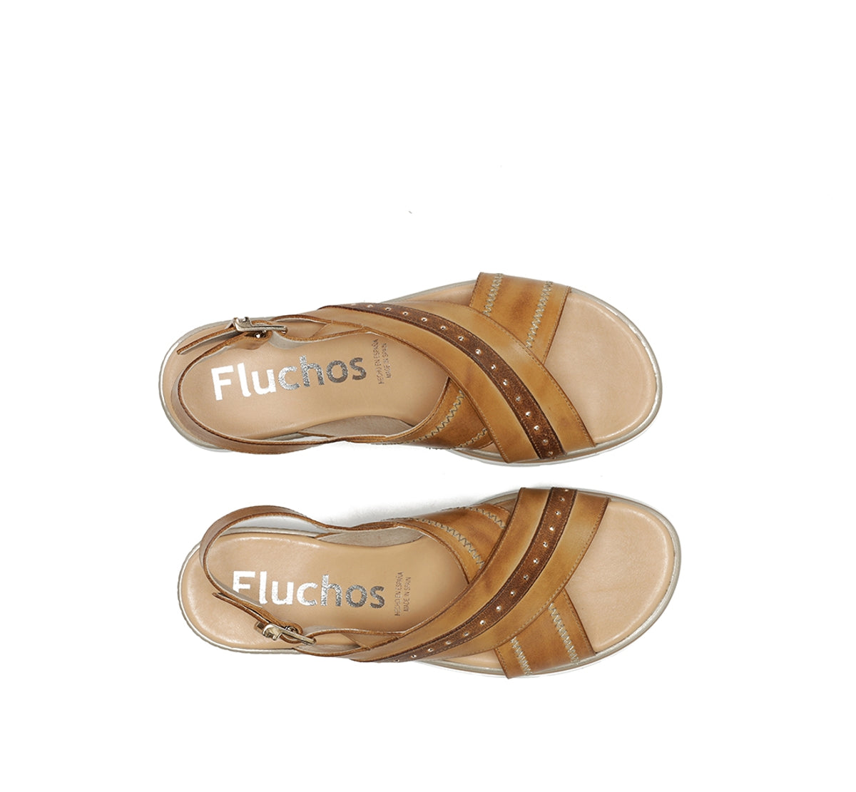 Fluchos Fire F2428 sandale marron compensée boucle