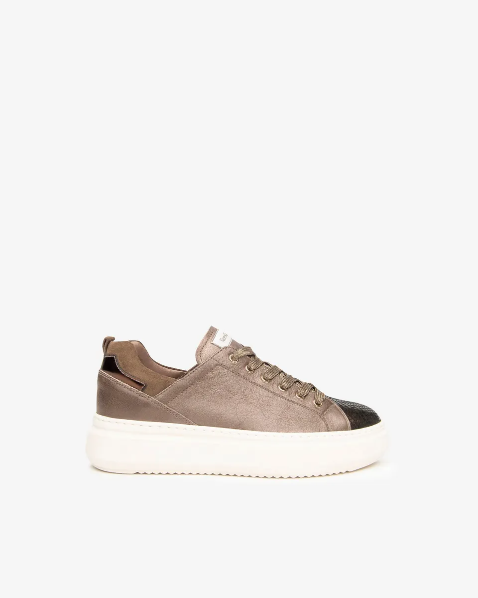 Nero Giardini Sneakers baskets cuir femme 38 compensées