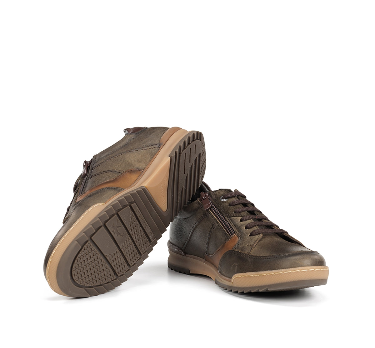 Fluchos Elder F2273 baskets homme vertes cuir