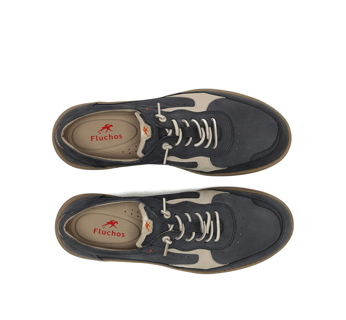 Fluchos Lenox F2239 baskets homme bleu cuir confort