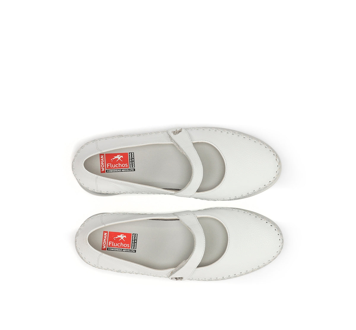 Fluchos Sella F2146 chaussures blanc femme compensées