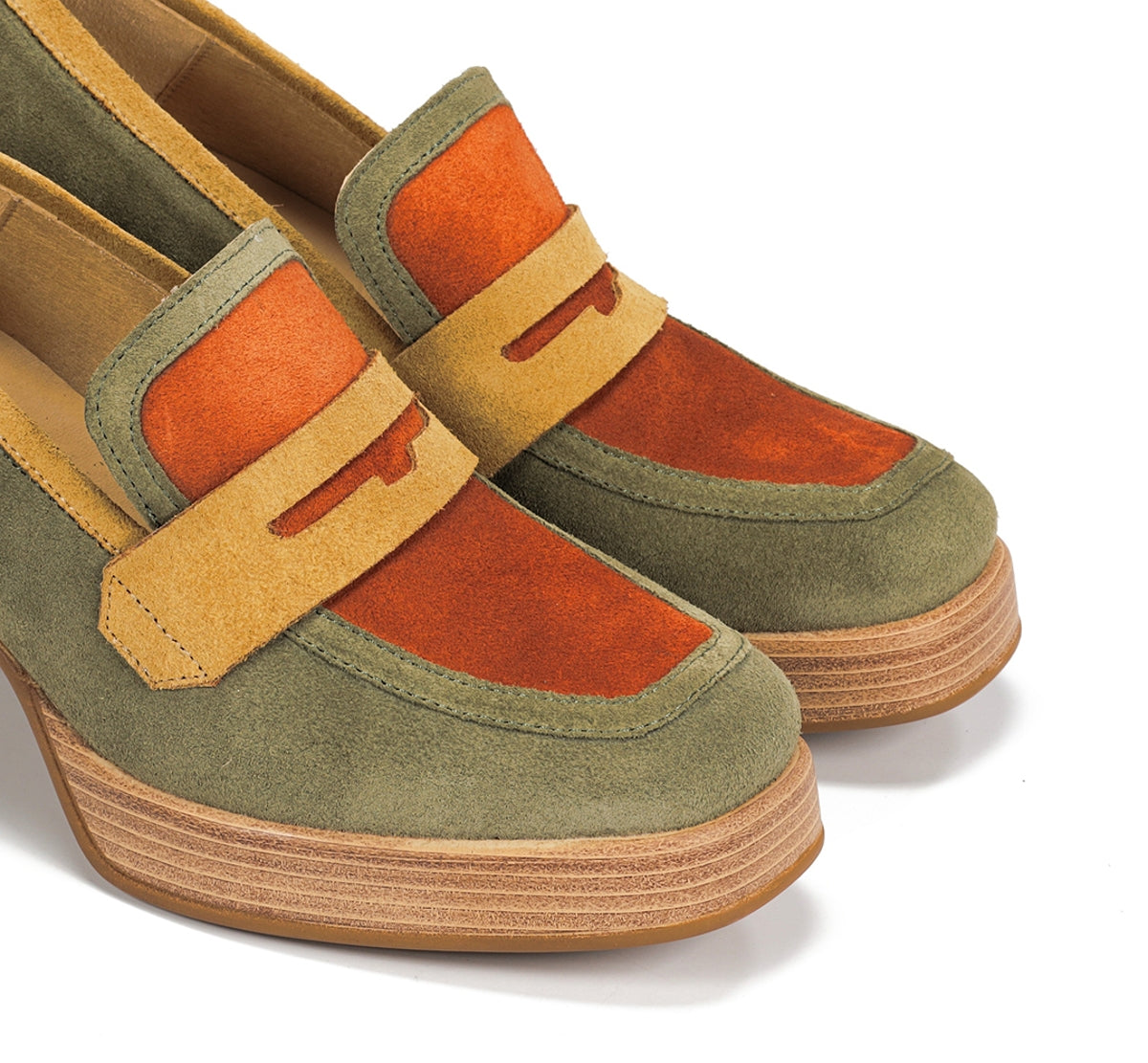 Dorking by Fluchos Cristel D9440 mocassin vert cuir