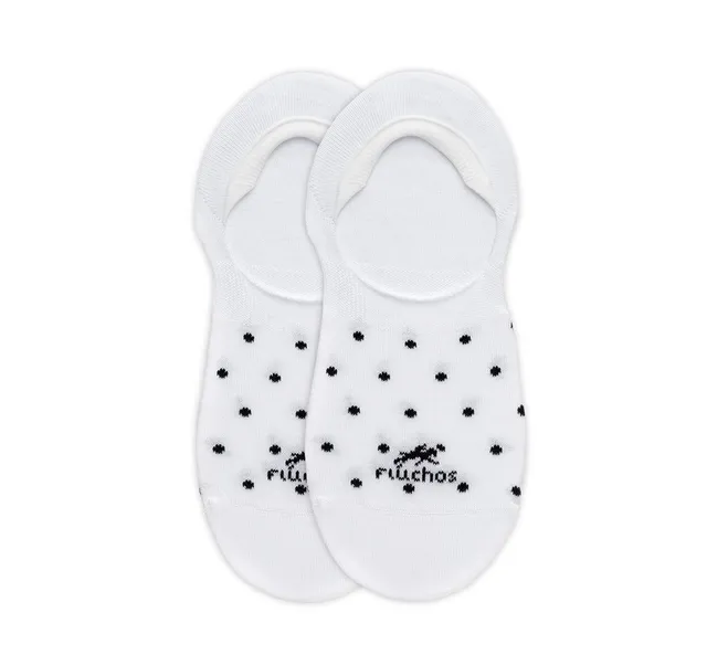 Fluchos Pinkies CA0006 chaussettes blanc à pois femme