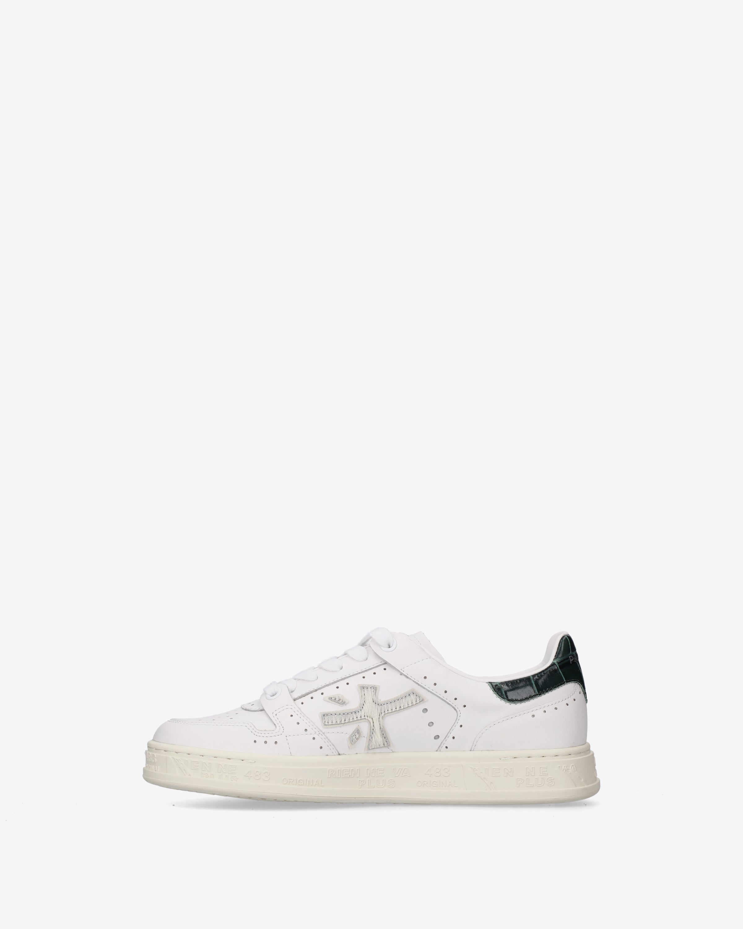 Premiata Quinnd 8641 baskets cuir blanc vert