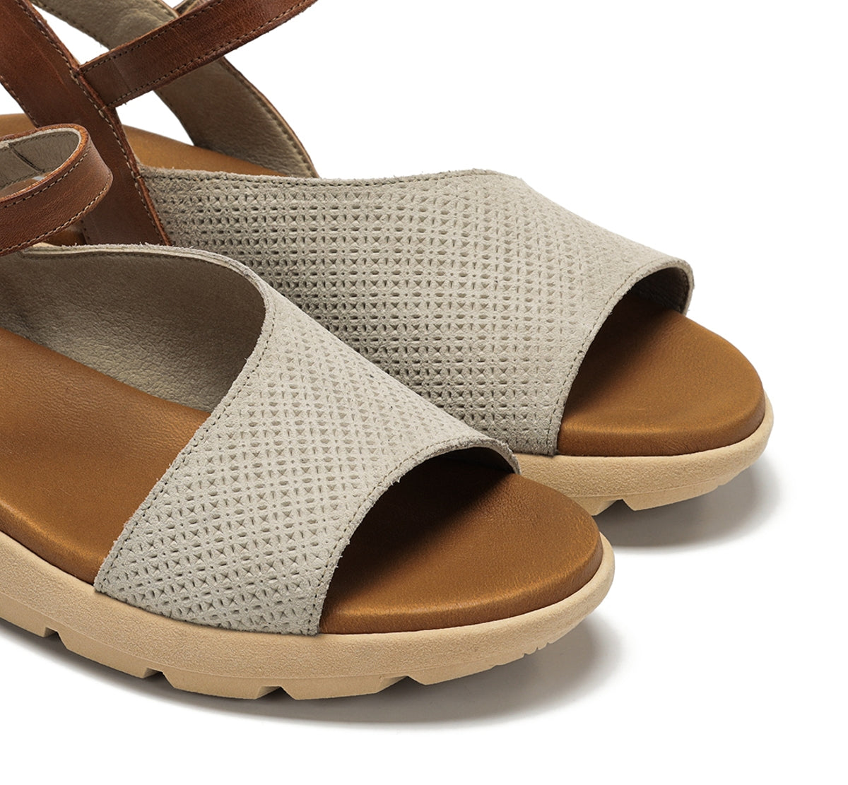 Dorking by Fluchos Gandia D9464 Sandale Femme Taupe