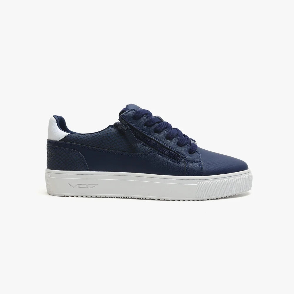 VO7 Roma Snake Navy sneakers cuir homme bleu marine