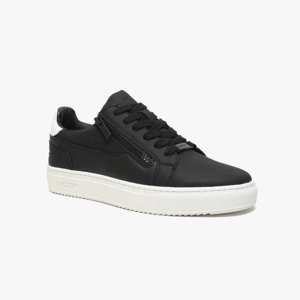 VO7 Roma Snake Black sneakers cuir noir zip