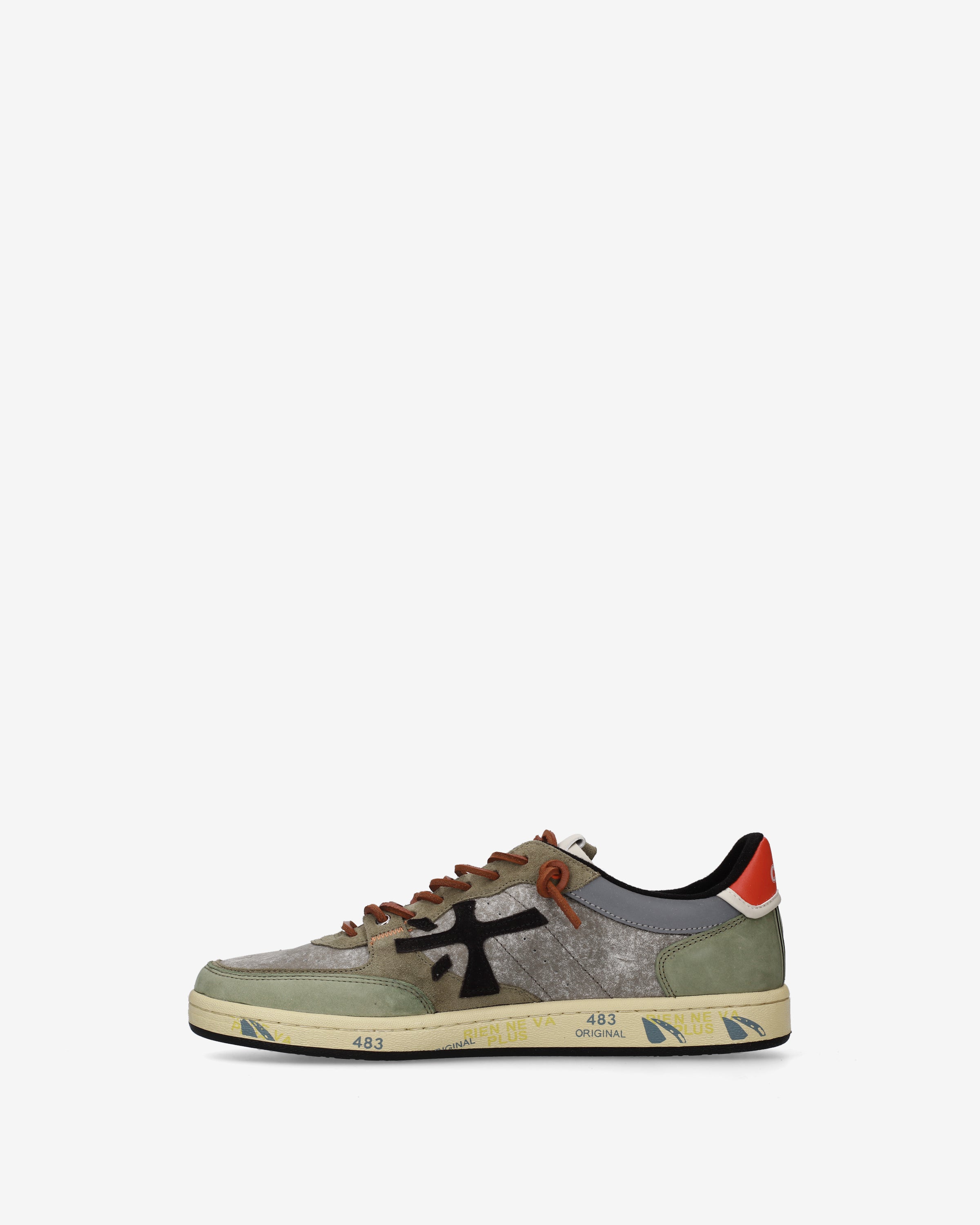 Premiata Bskt Clay 7845 sneakers cuir gris sauge homme