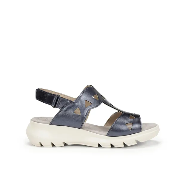 Fluchos Lua F1657 sandales femme bleu compensé