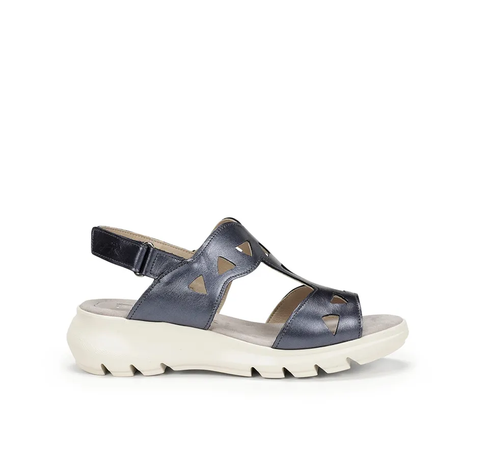 Fluchos Lua F1657 sandales femme bleu compensé
