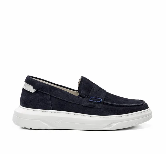 Fluchos Boston F2224 mocassin homme bleu confort