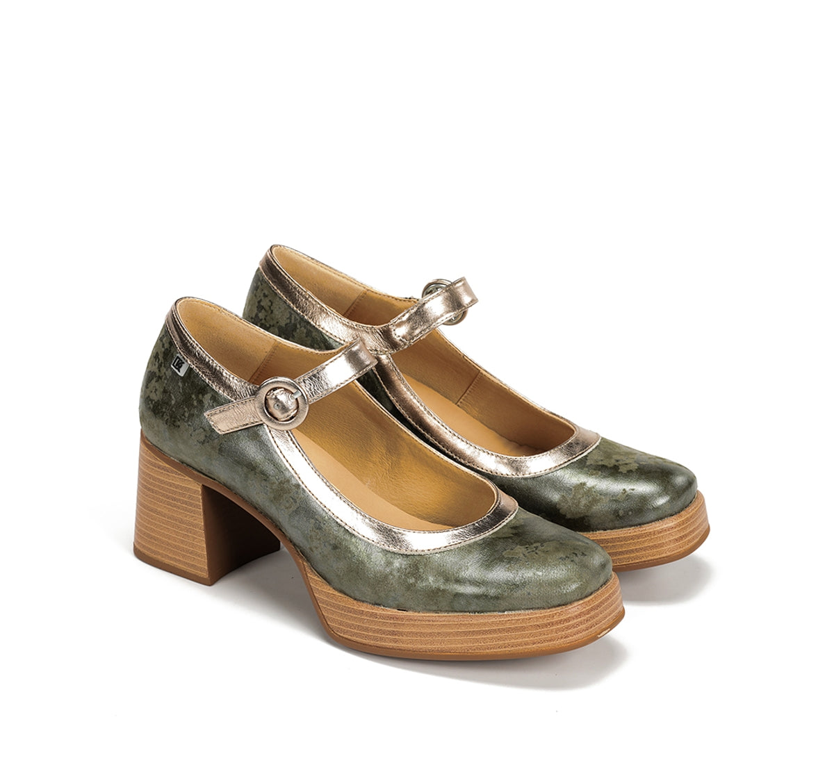 Dorking Cristel D9661 sandales femme vert plateforme