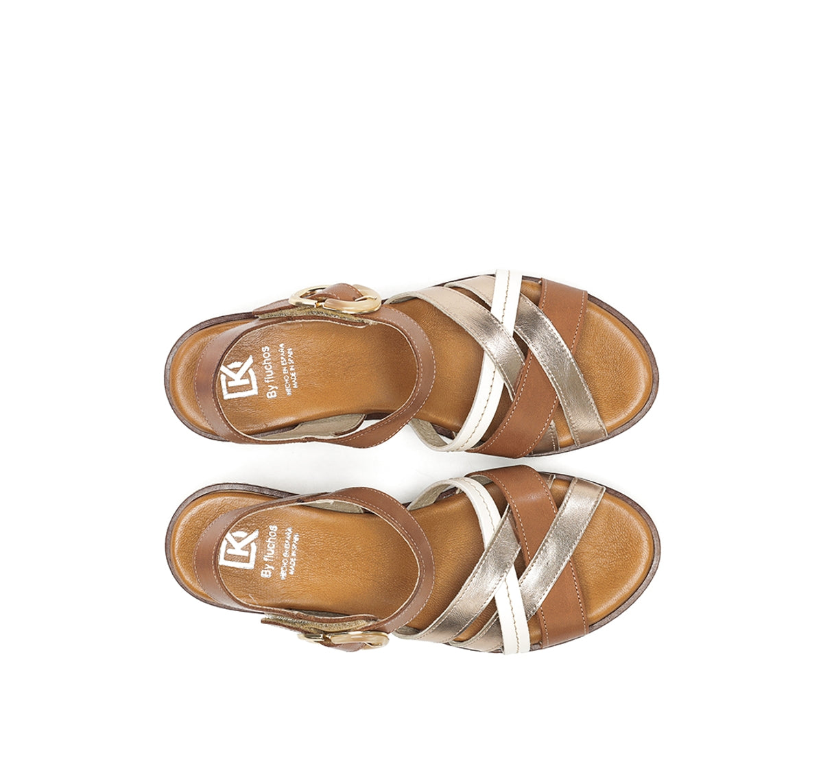 Dorking by Fluchos Nido D9639 sandale marron compensée femme