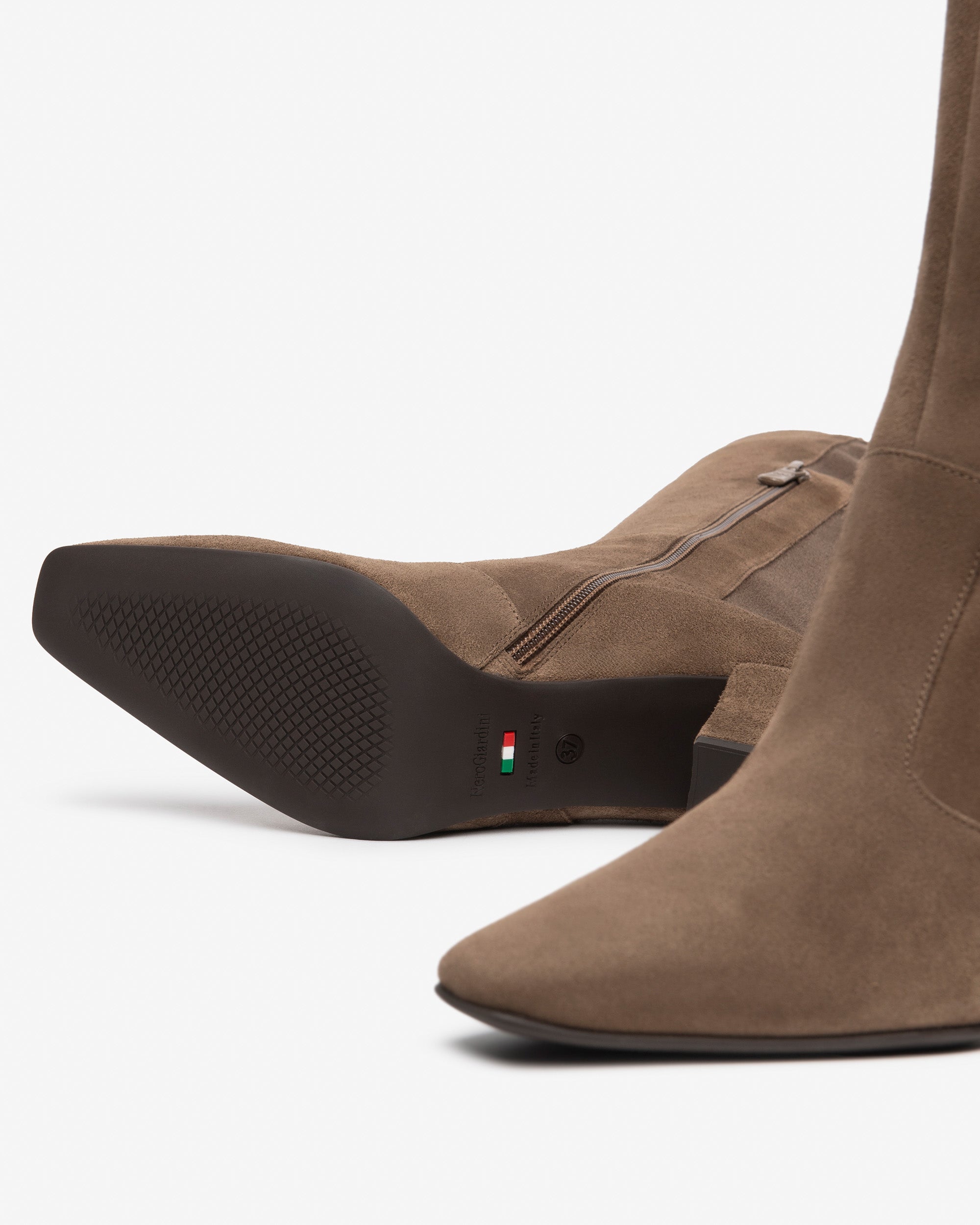 Nero Giardini Boots bottes daim femme zip talon 75 mm