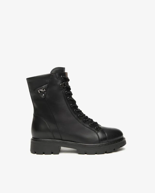 Nero Giardini Combat Boots rangers femme cuir lacets
