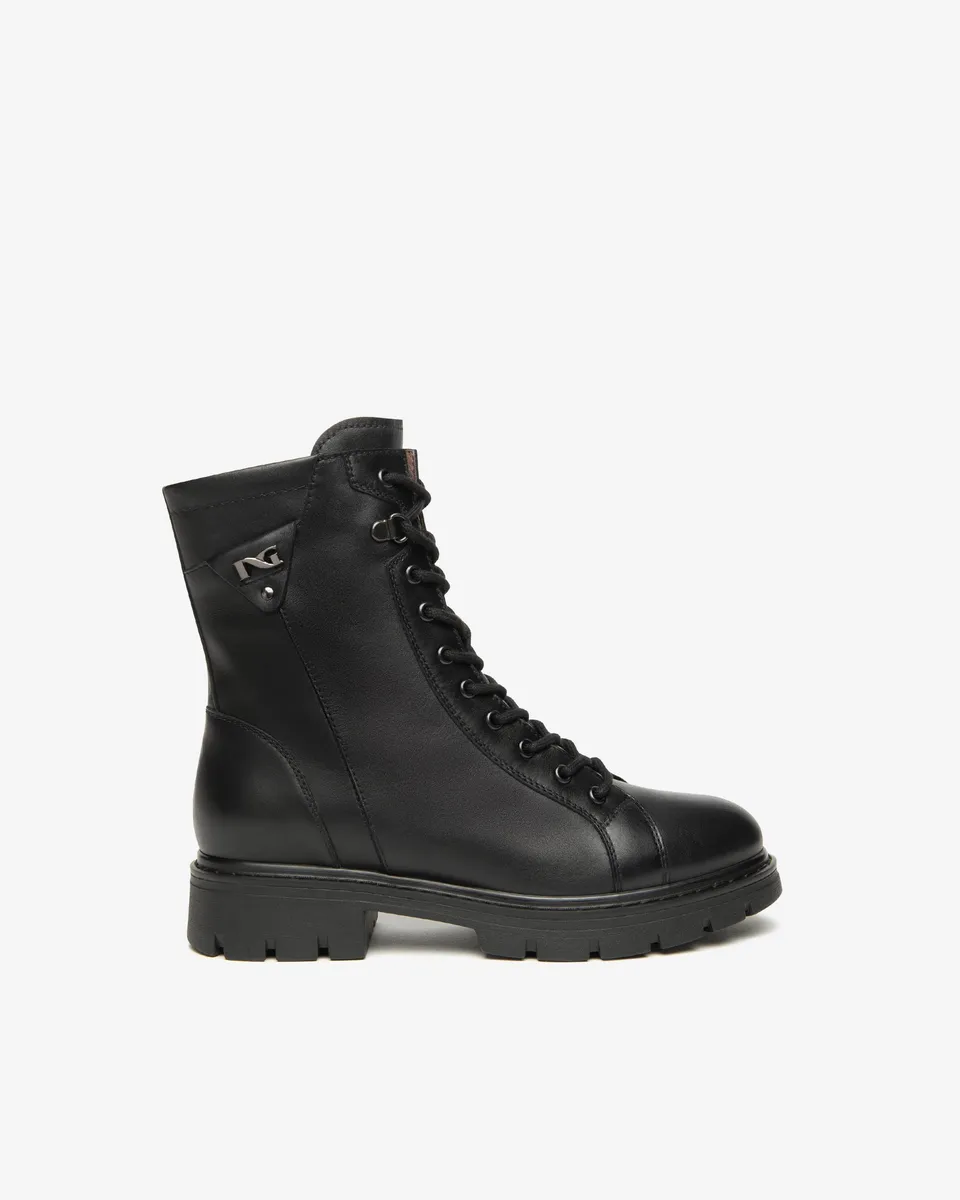 Nero Giardini Combat Boots rangers femme cuir lacets