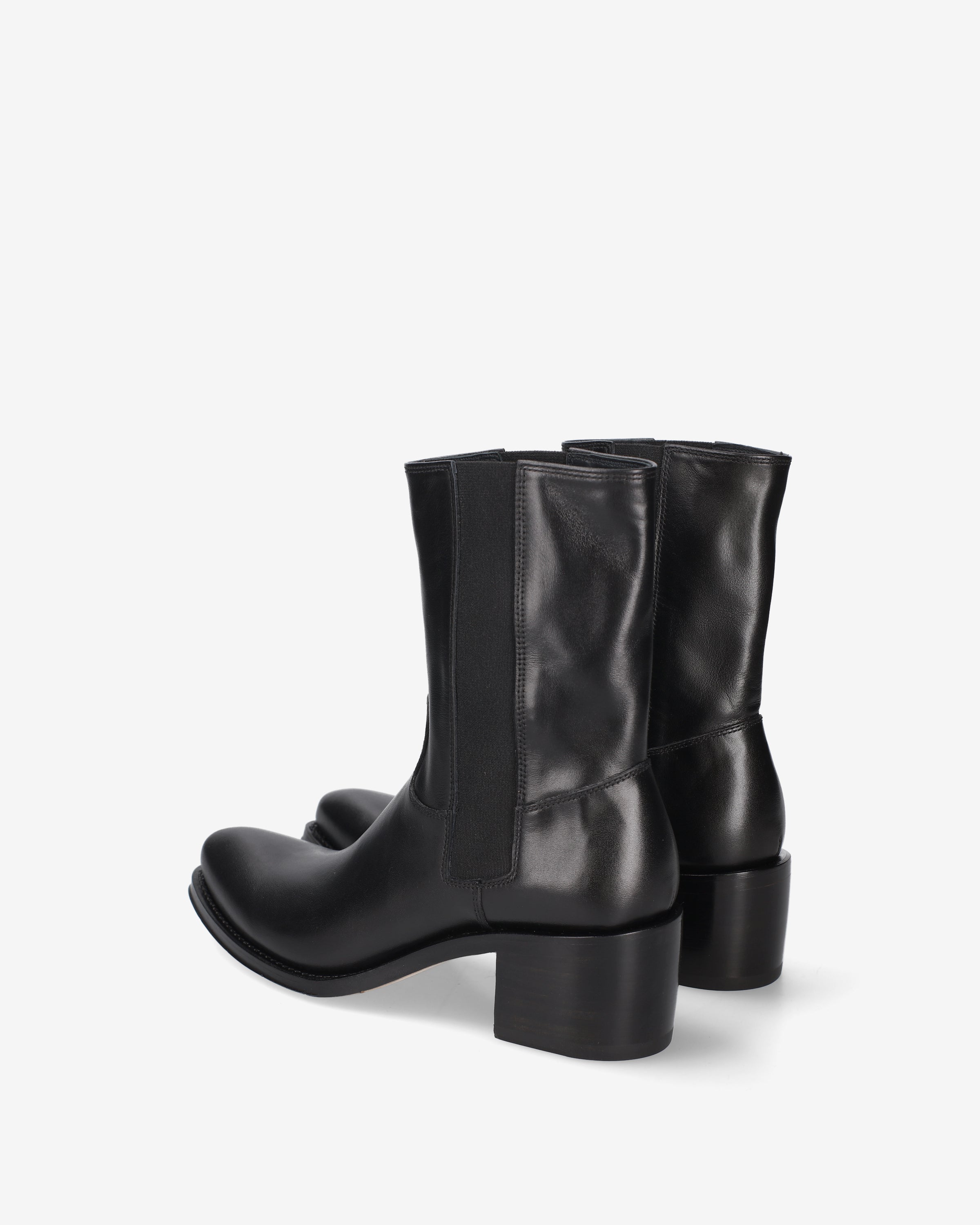 Premiata Boots bottines cuir noir femme talon 60 mm
