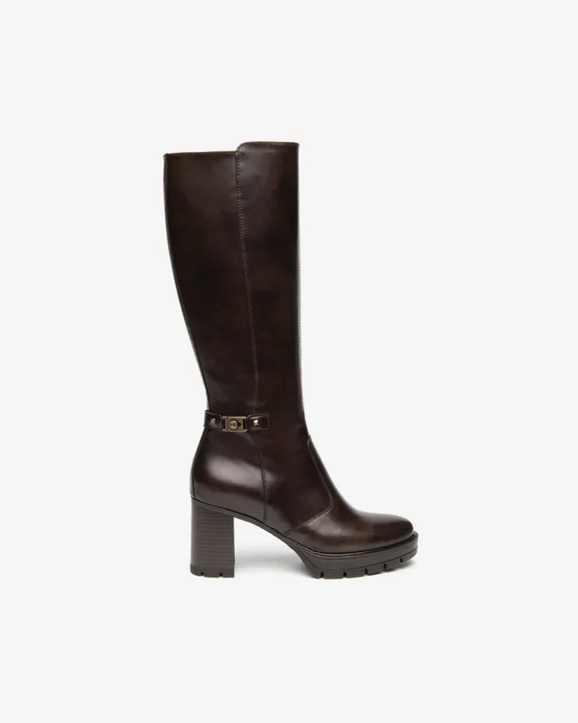 Nero Giardini Boots Bottines Femme Cuir Plateforme 38