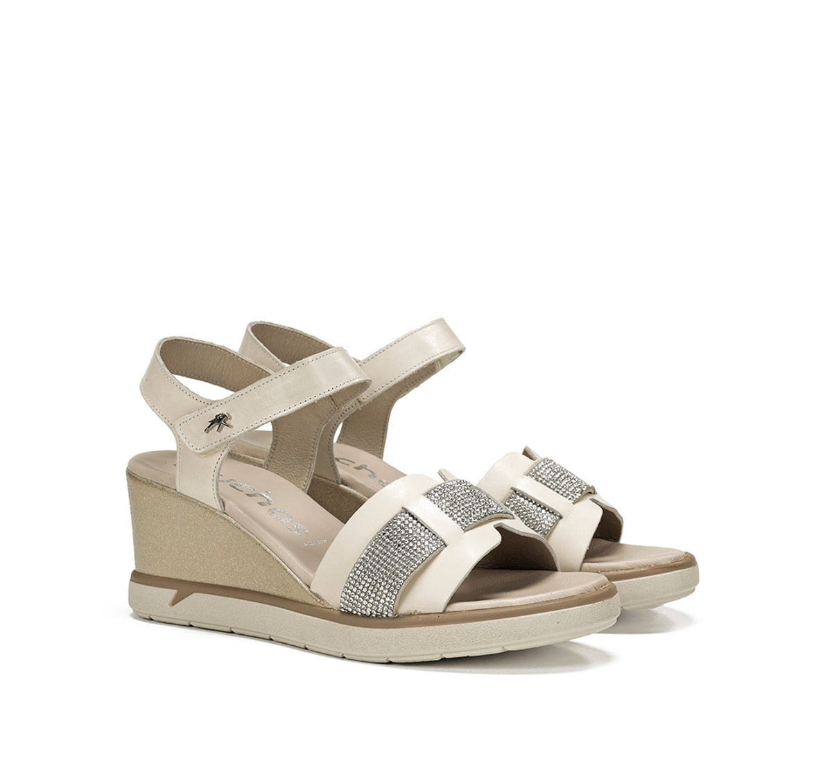 Fluchos Smash F1975 sandale taupe compensée femme