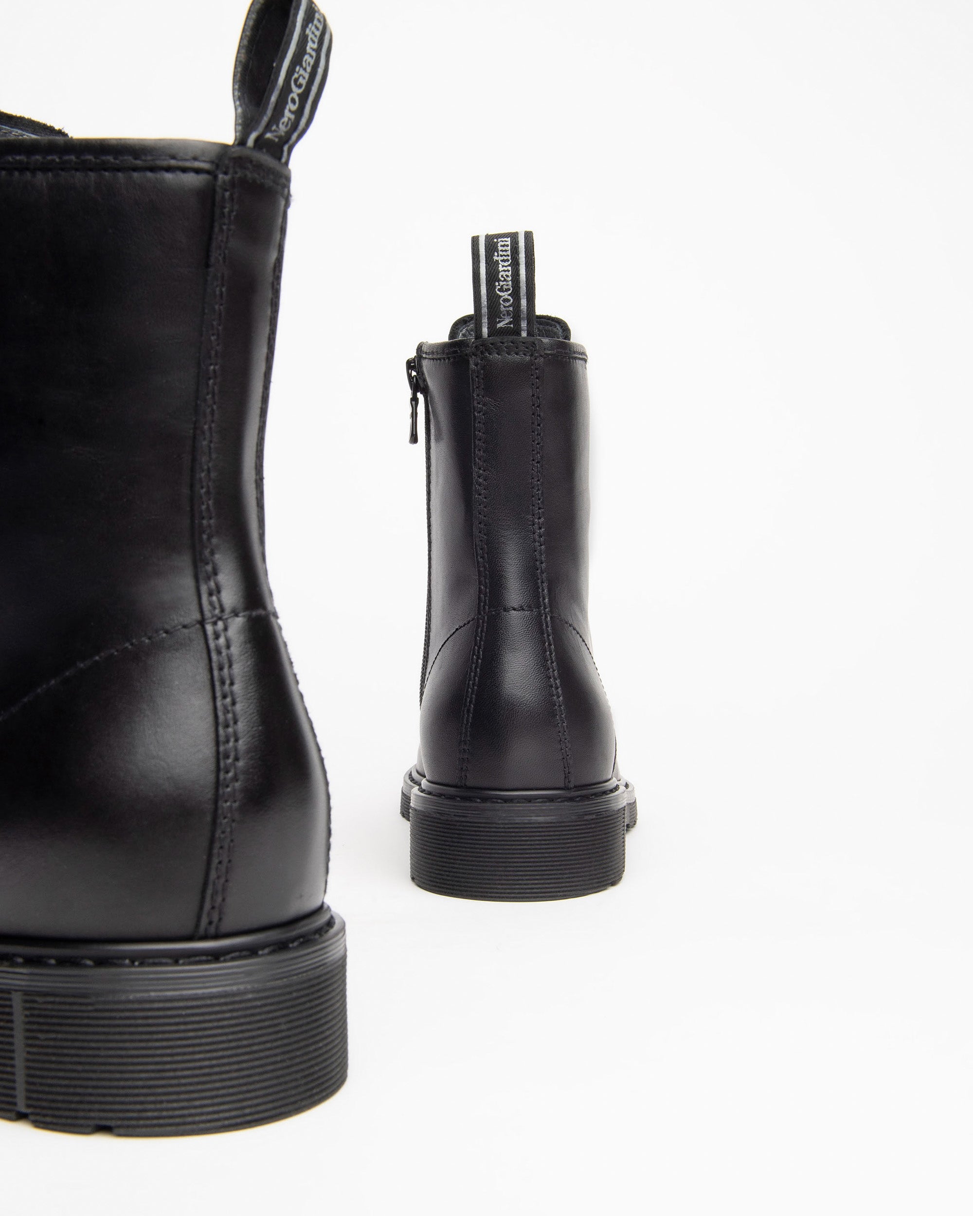 Nero Giardini Combat Boots rangers cuir femme hiver