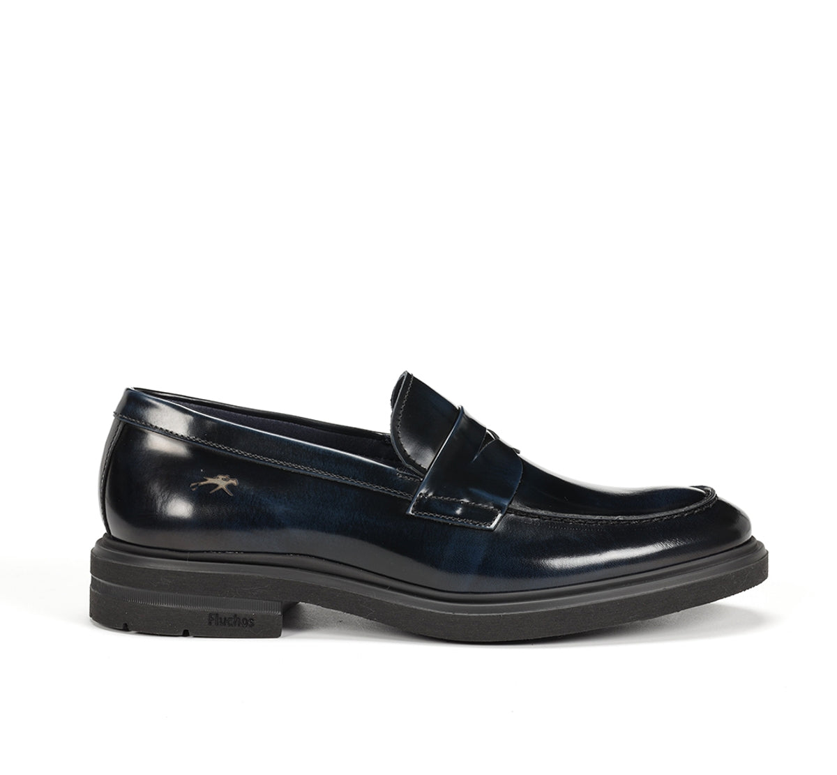Fluchos Belgas F0633 mocassins homme bleu cuir