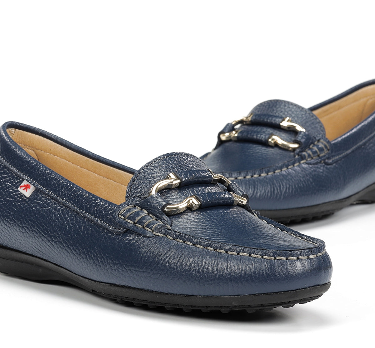 Fluchos Bruni F2156 mocassins femme bleus cuir