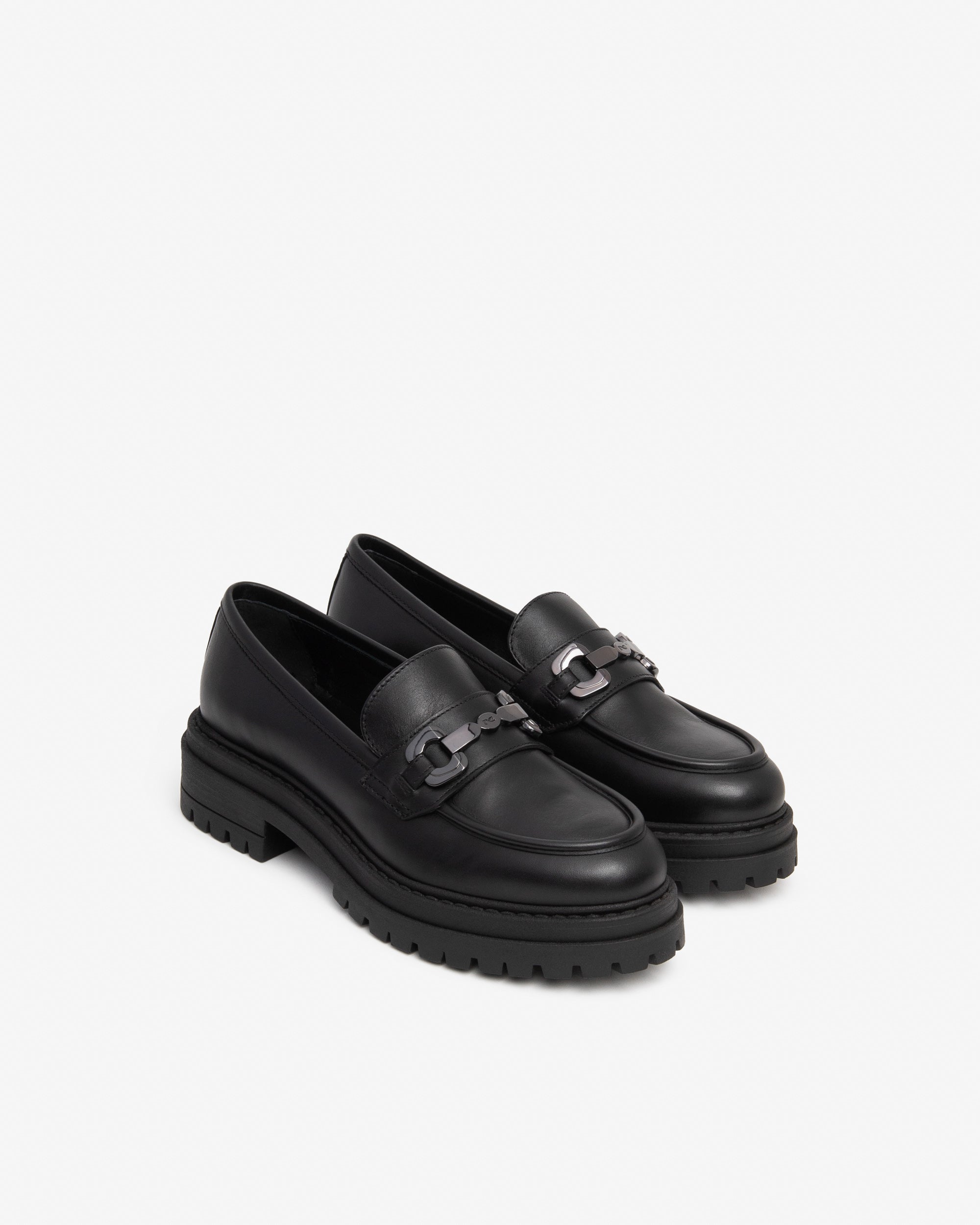 Nero Giardini Loafers Mocassins Cuir Femme Talon 40mm