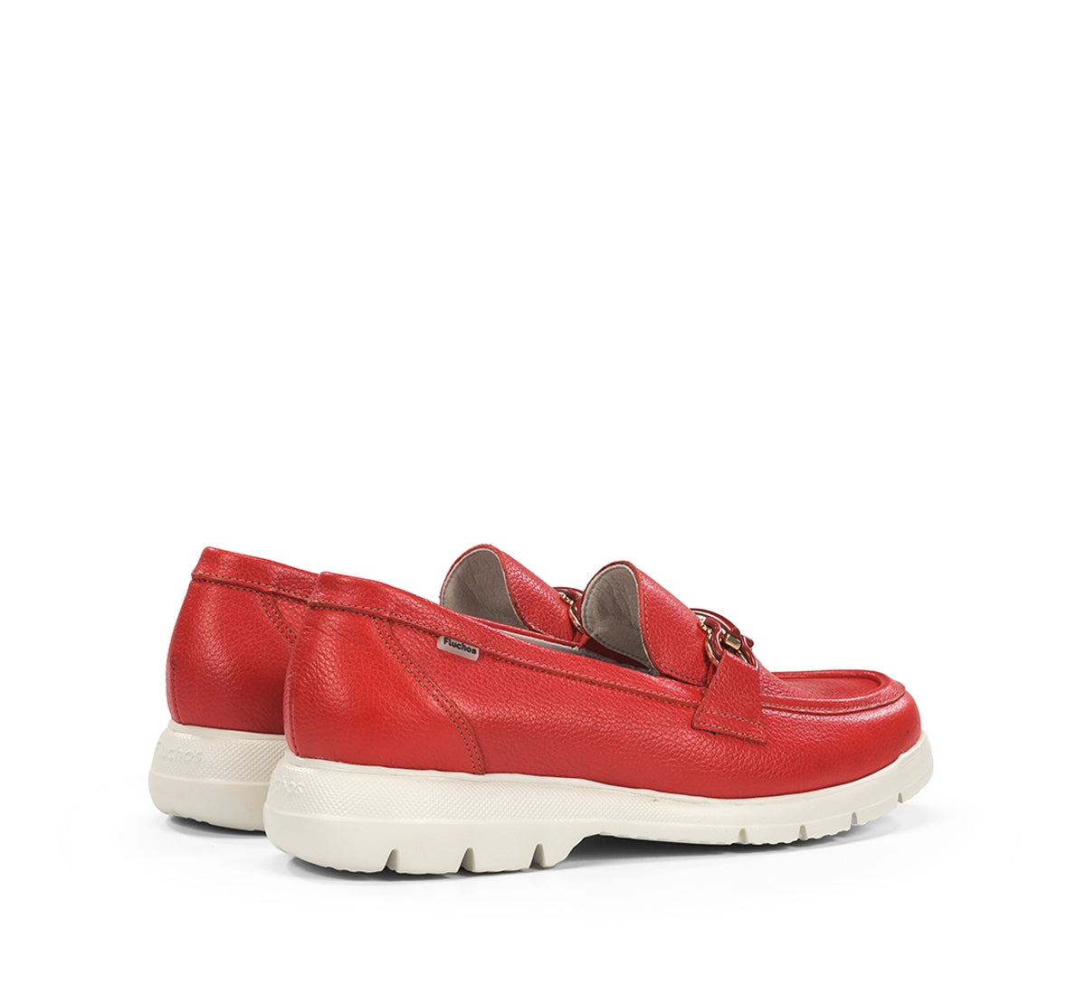 Fluchos Gladis F1936 mocassin rouge cuir femme