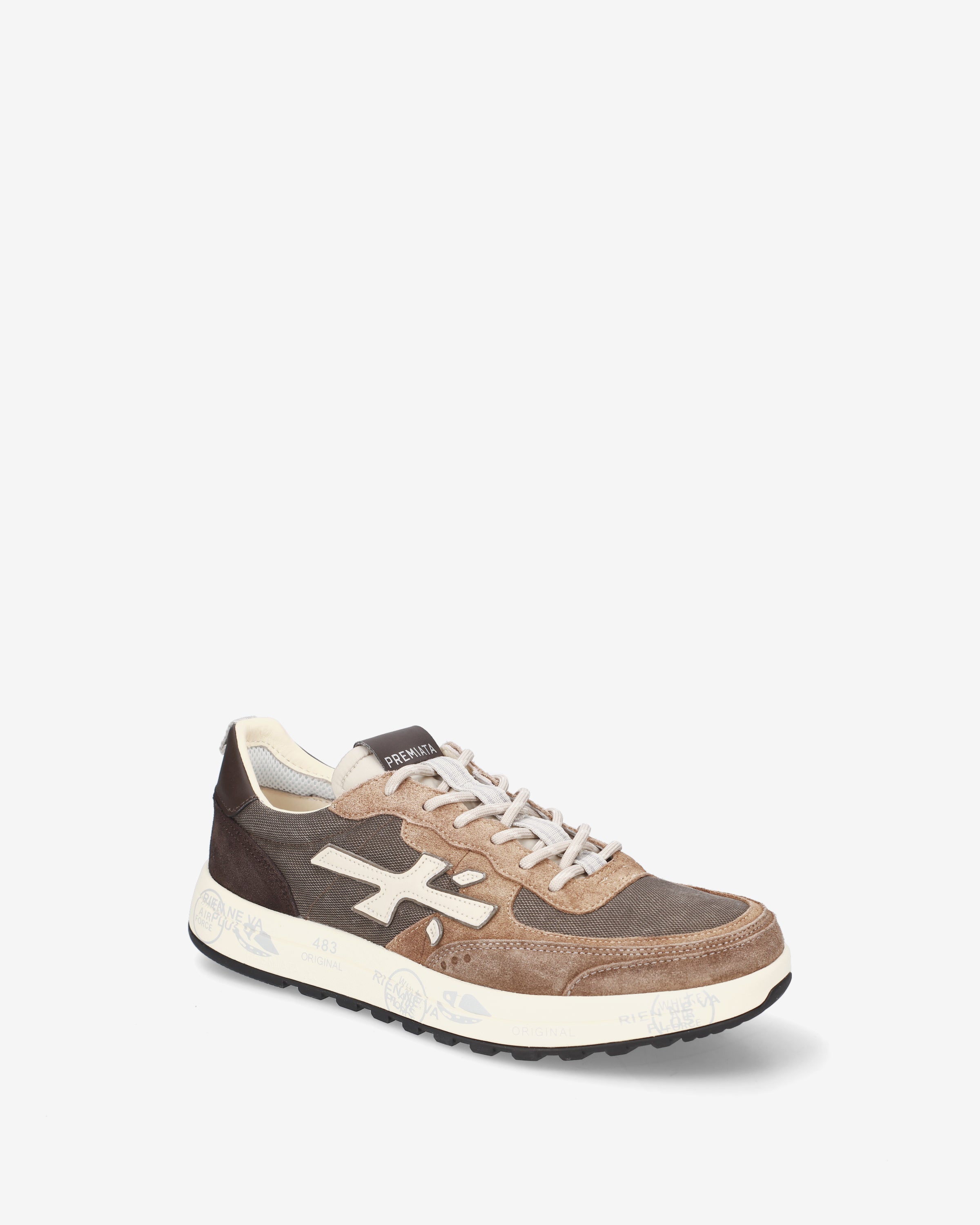 Premiata Nous 8461 baskets homme marron daim