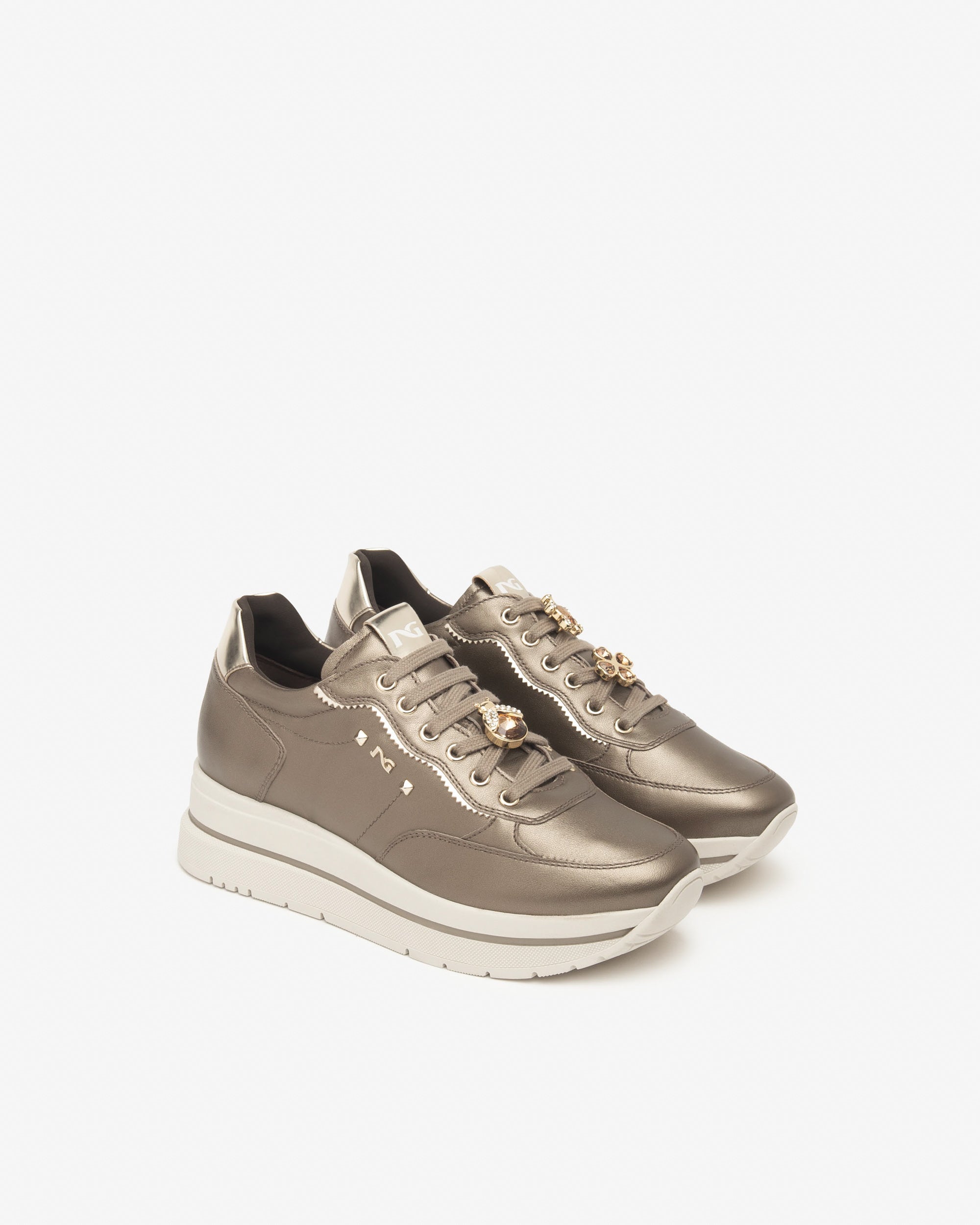 Nero Giardini Sneakers basket cuir femme hiver memory