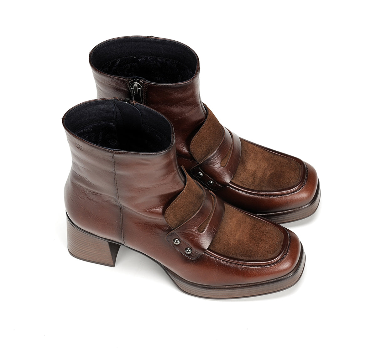 Dorking by Fluchos Cristel D9158 bottines femme marron plateforme