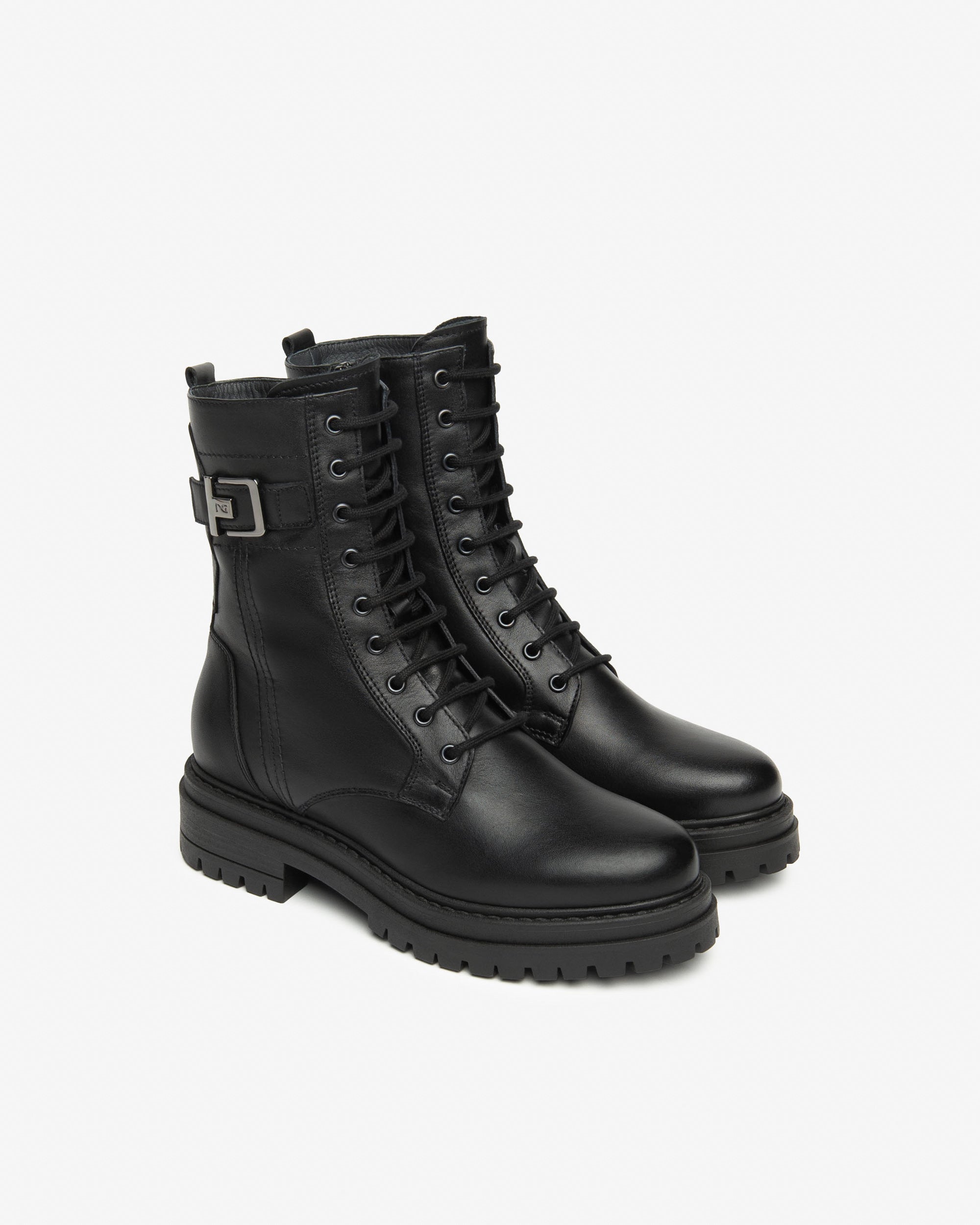 Nero Giardini Combat Boots rangers cuir femme