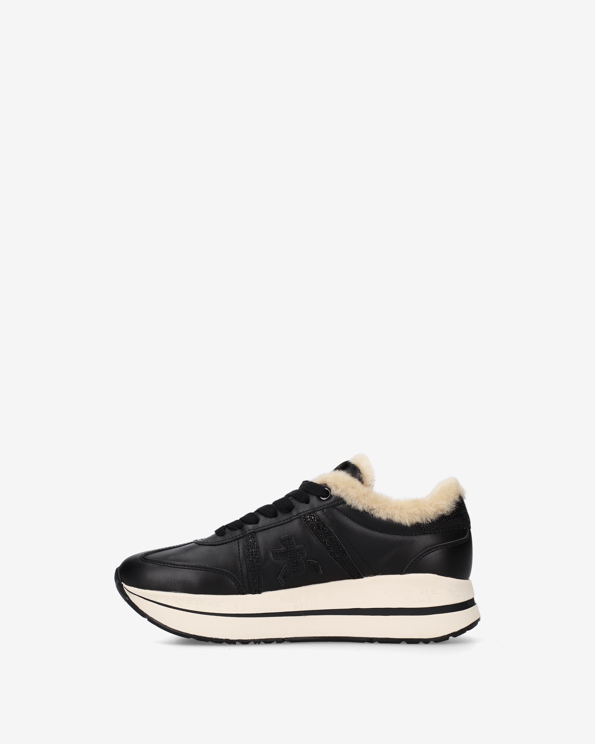 Premiata Bethcoin 8503M sneakers femme cuir noir plateforme