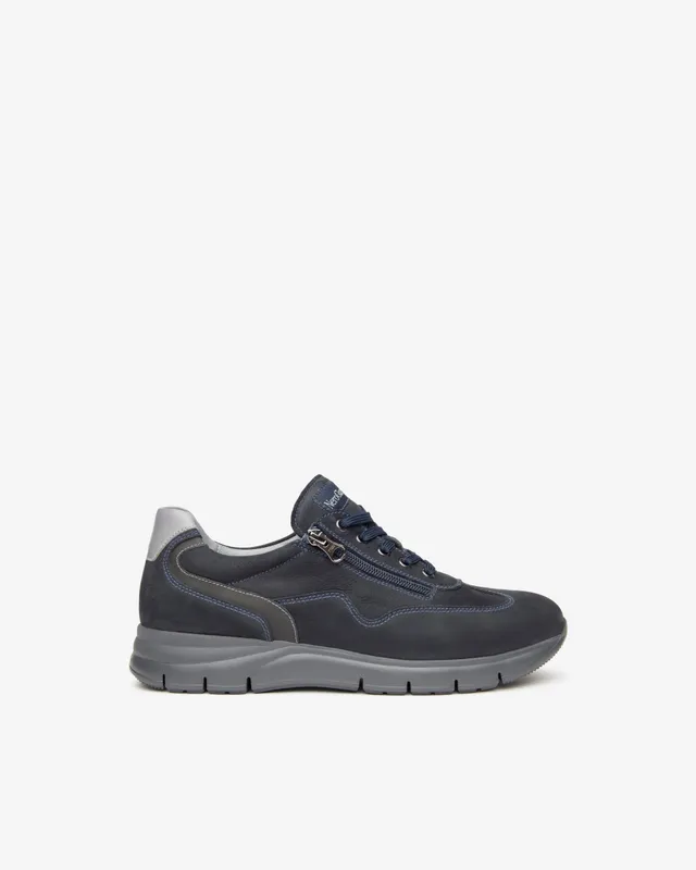 Nero Giardini Sneakers baskets cuir homme zip
