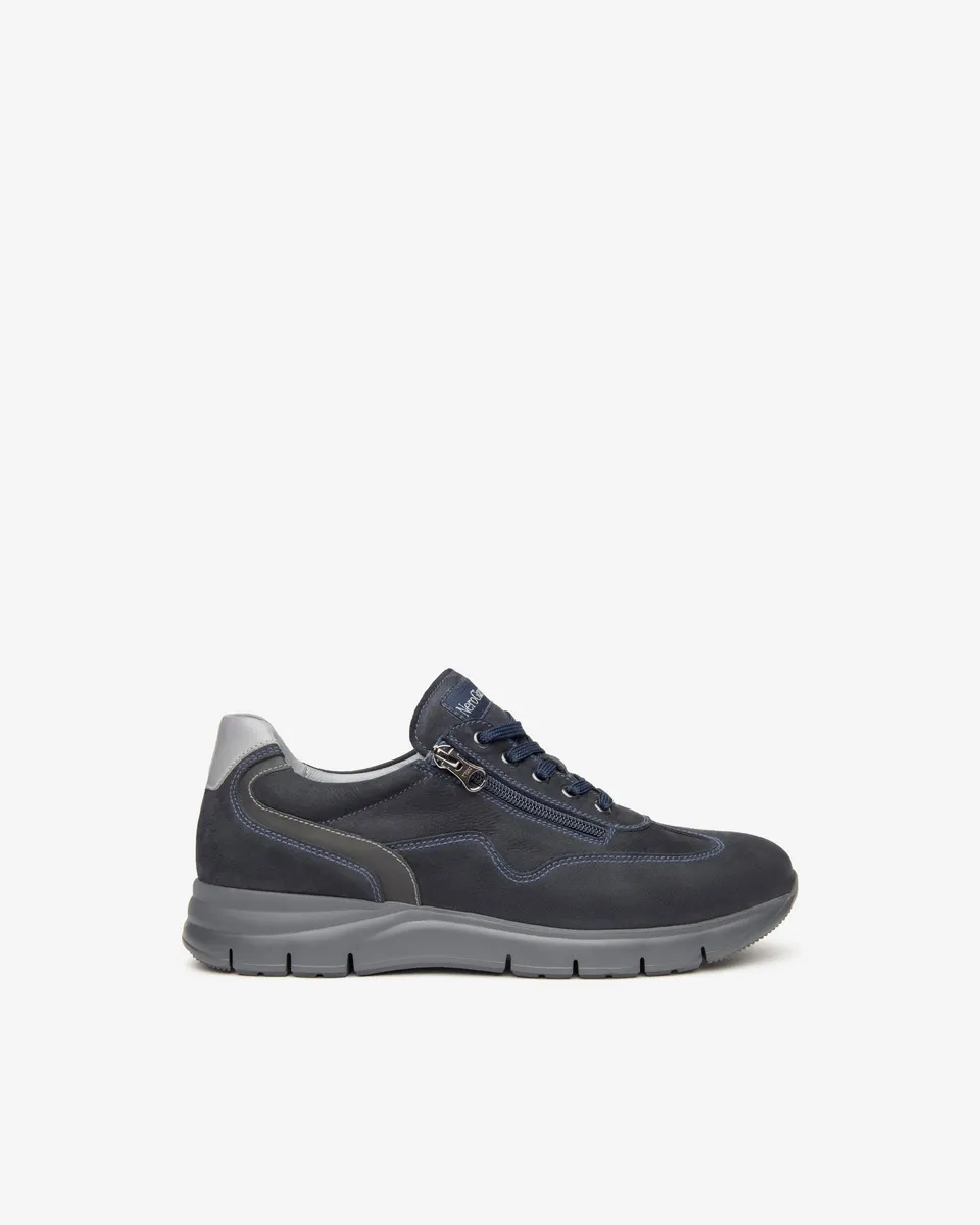 Nero Giardini Sneakers baskets cuir homme zip