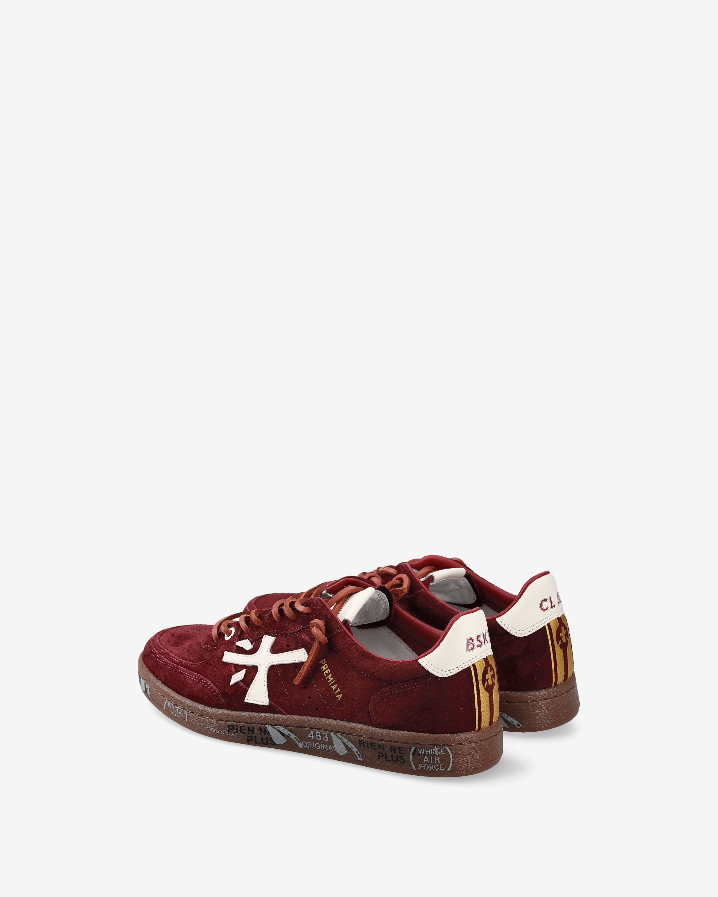 Premiata Bskt Clayd 7688 baskets femme bordeaux cuir