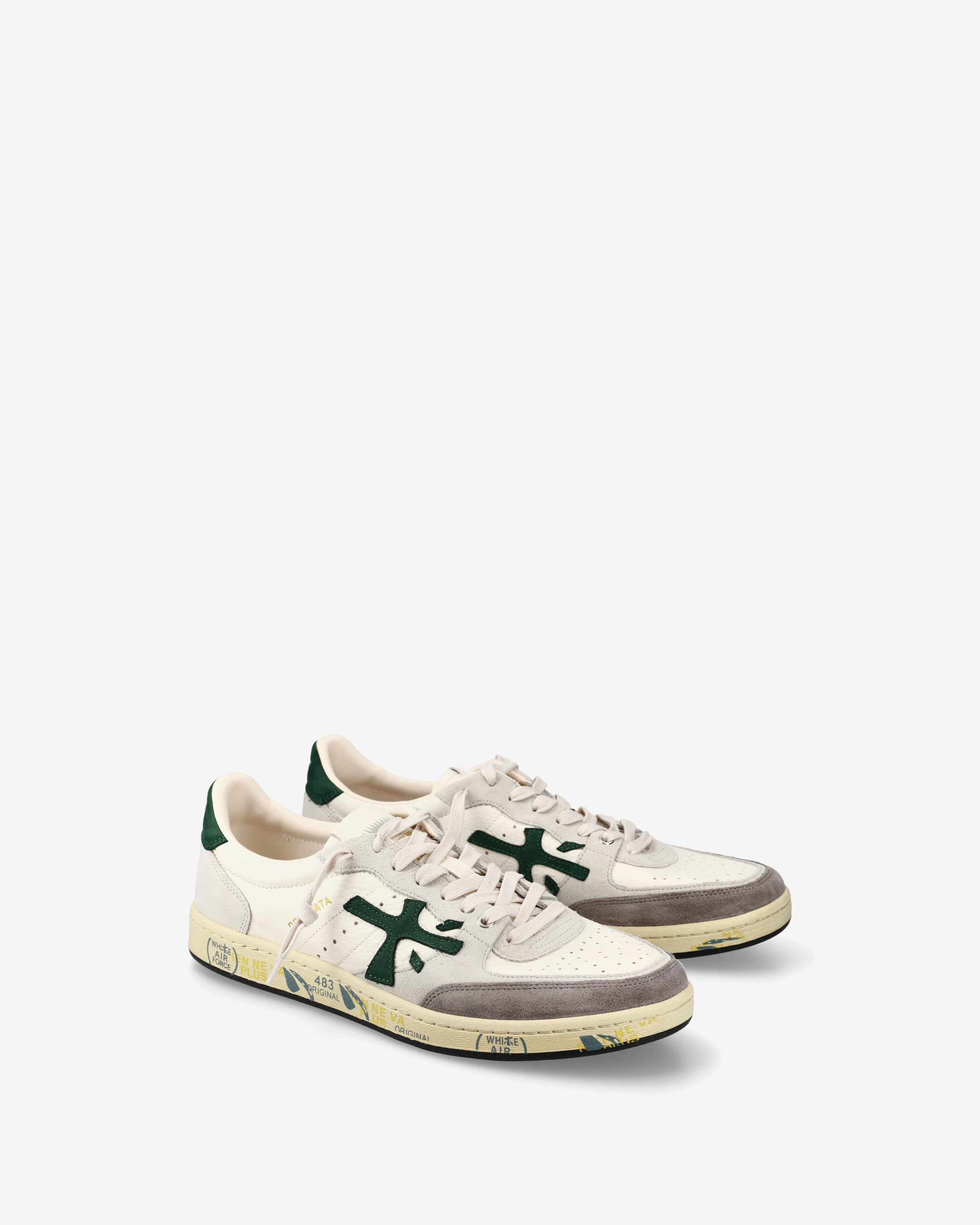 Premiata Bskt Clay 7623 sneakers cuir blanc homme