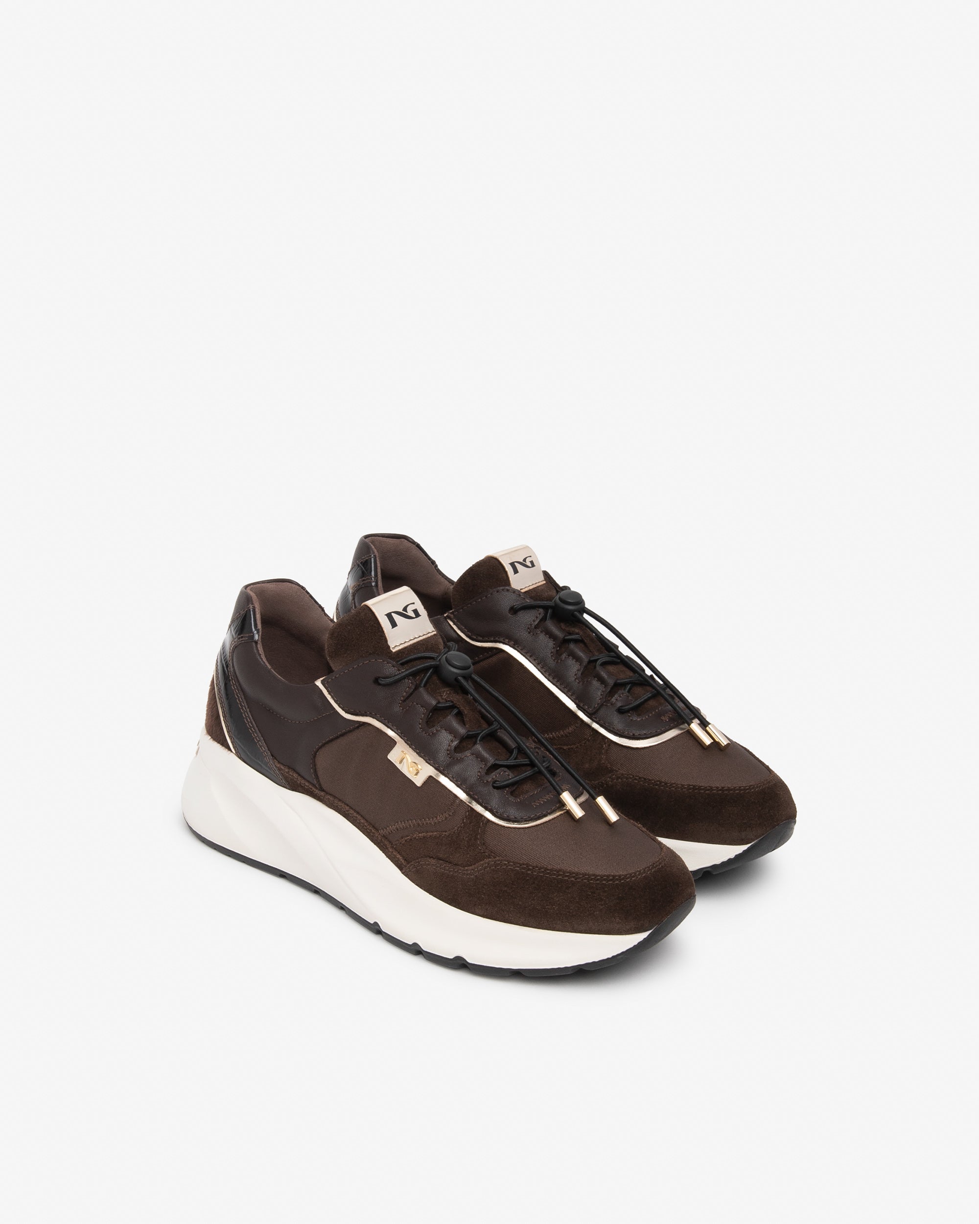 Nero Giardini Sneakers Baskets Cuir Daim Semelle 45 mm