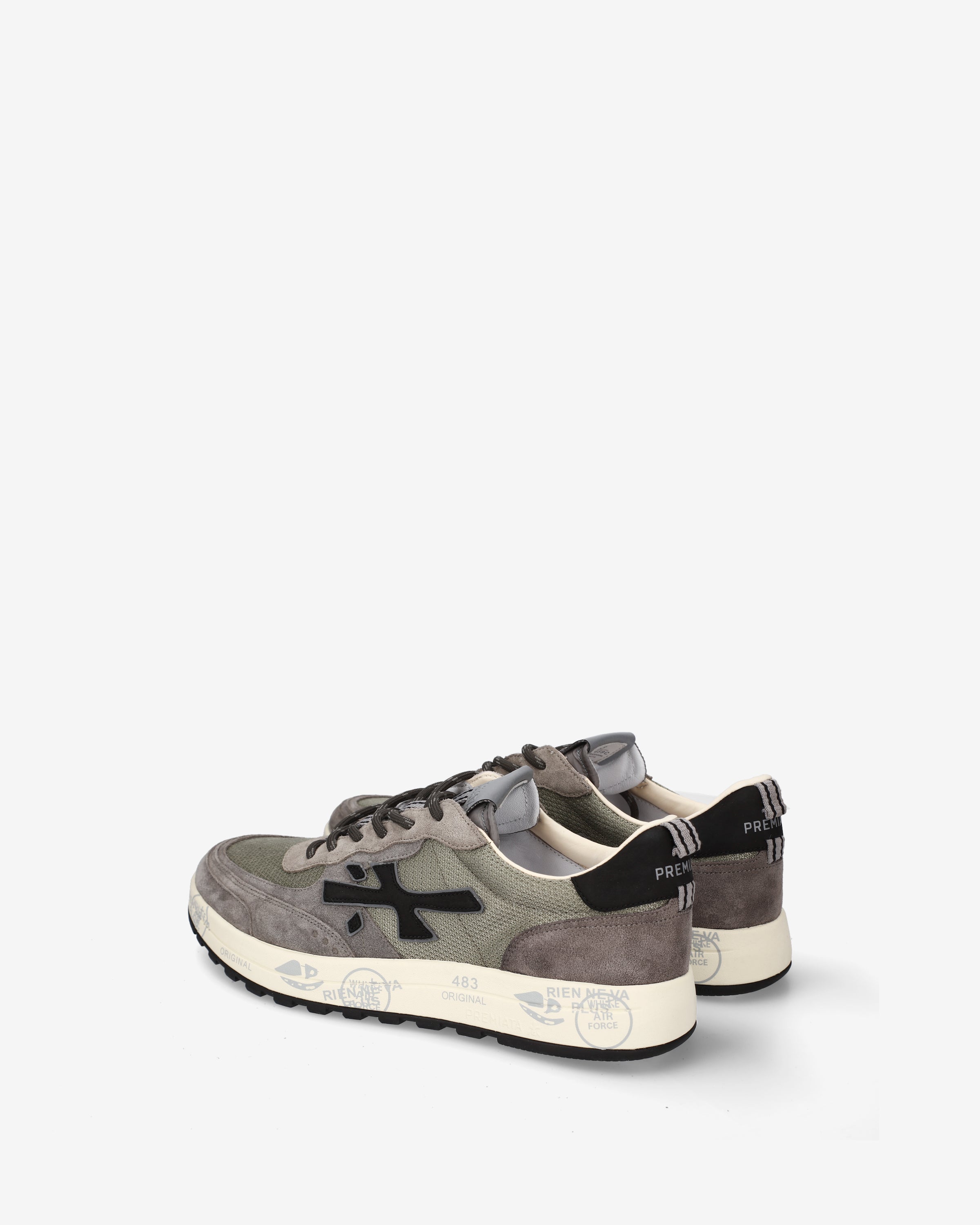 Premiata Nous 8459 baskets beige taupe cuir homme
