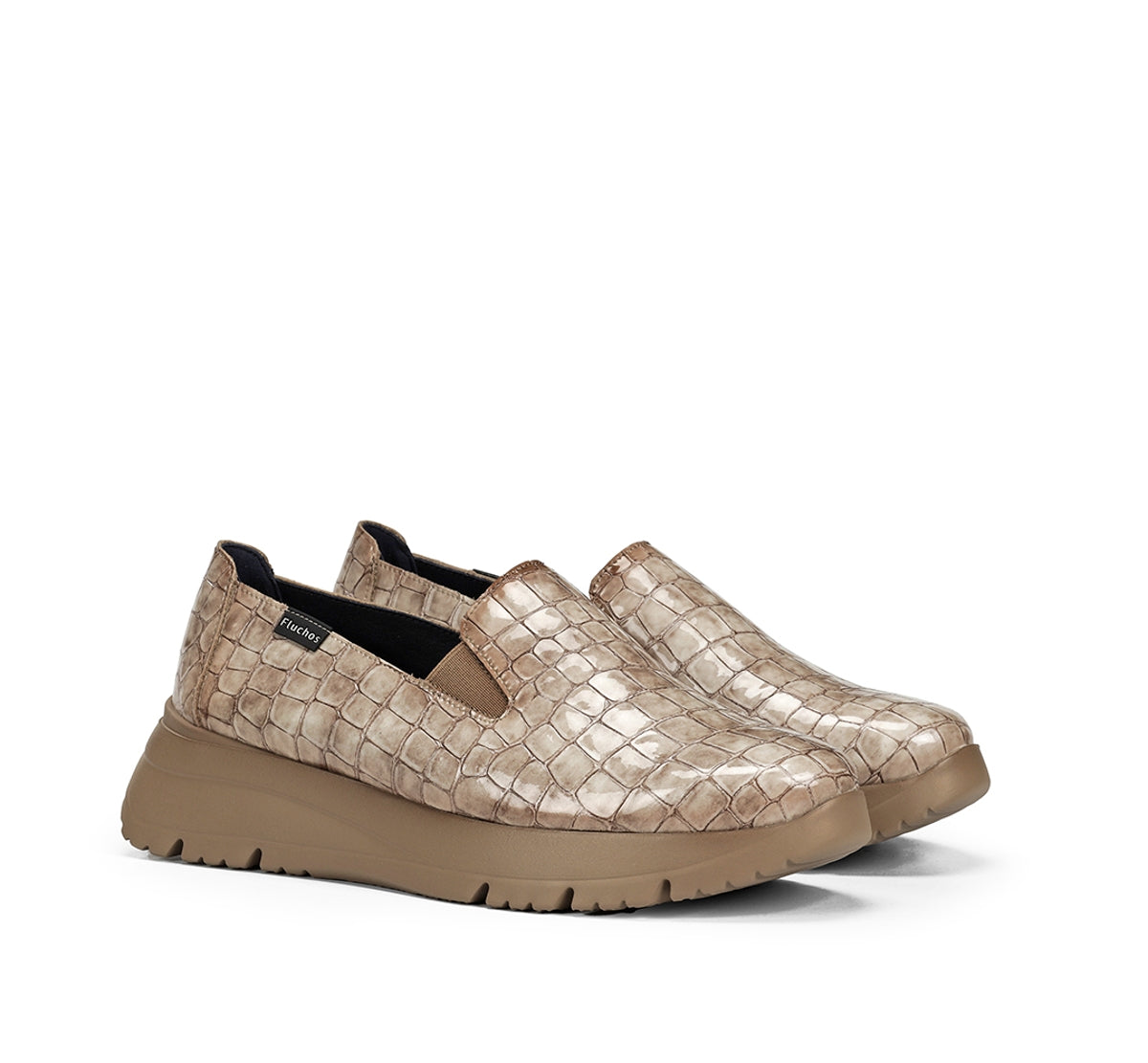 Fluchos Eira F2159 slip-on femme taupe confort