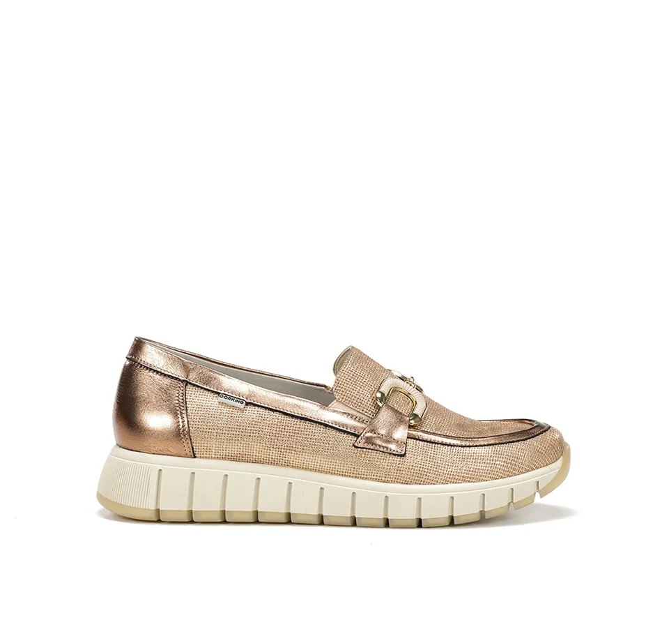 Dorking by Fluchos Kloss D9636 mocassin nude femme