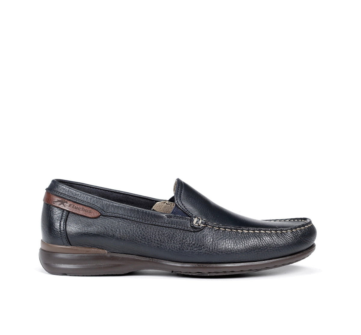 Fluchos Orion 8682 mocassin homme bleu cuir